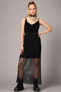 Women Black Friday Skirts & Skorts*Delirious Long Mesh Skirt