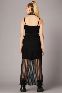 Women Black Friday Skirts & Skorts*Delirious Long Mesh Skirt