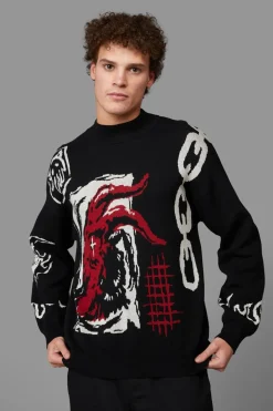 Men Black Friday Jumpers & Knits*Demonic Knit