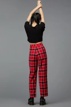 Women Black Friday Pants & Jumpsuits*Demonic Tartan Pant