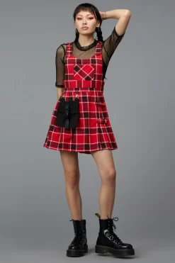 Women Black Friday Dresses & Pinafores*Demonic Tartan Pinafore