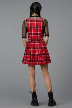 Women Black Friday Dresses & Pinafores*Demonic Tartan Pinafore