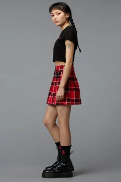 Women Black Friday Skirts & Skorts*Demonic Tartan Skort