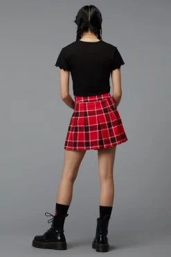 Women Black Friday Skirts & Skorts*Demonic Tartan Skort