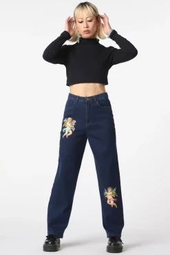 Women Dangerfield Pants & Jumpsuits*Denim Cherub Print Jean