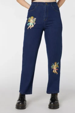 Women Dangerfield Pants & Jumpsuits*Denim Cherub Print Jean