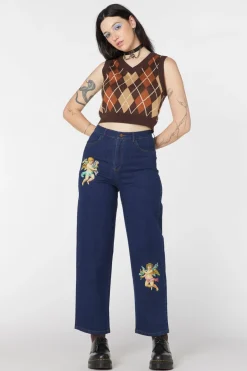 Women Dangerfield Pants & Jumpsuits*Denim Cherub Print Jean