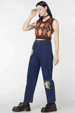 Women Dangerfield Pants & Jumpsuits*Denim Cherub Print Jean
