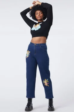 Women Dangerfield Pants & Jumpsuits*Denim Cherub Print Jean