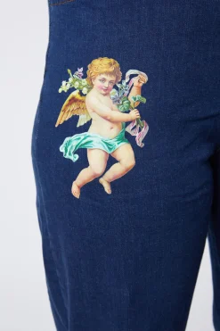 Women Dangerfield Pants & Jumpsuits*Denim Cherub Print Jean