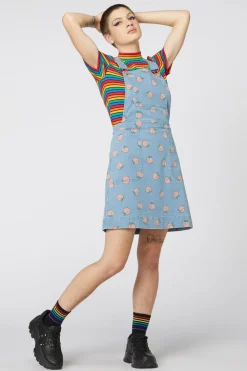 Women Dangerfield Dresses & Pinafores*Denim Peach Bib Pinafore