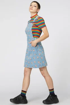 Women Dangerfield Dresses & Pinafores*Denim Peach Bib Pinafore