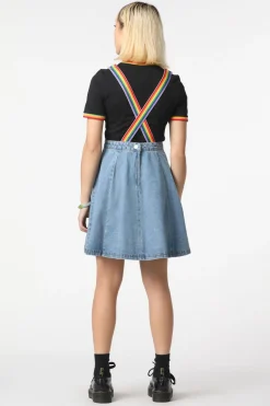 Women Dangerfield Dresses & Pinafores*Denim Rainbow Strap Pinny
