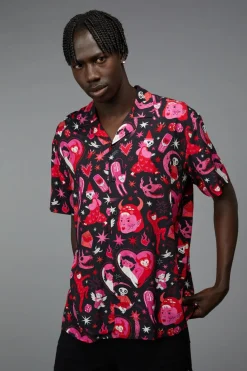 Men Black Friday Shirts & Tees*Devil Dance Party Ss Shirt