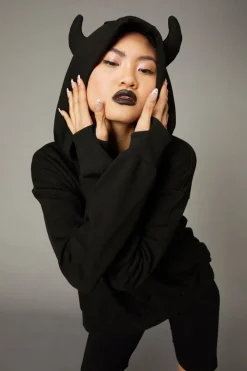 Women Black Friday Knitwear & Cardis*Devilish Hoodie