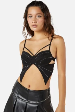 Women Dangerfield Blouses & Tops*Diamante Butterfly Corset