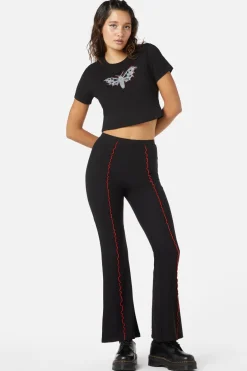 Women Dangerfield Blouses & Tops*Diamante Butterfly Zipper Tee