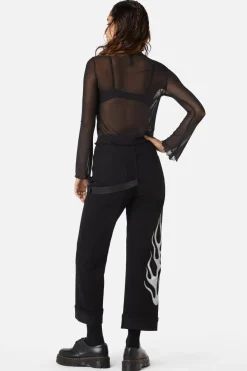 Women Dangerfield Blouses & Tops*Diamante Leave Me Alone Mesh Flare Sleeve Top