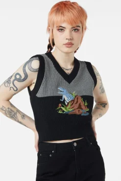 Women Dangerfield Knitwear & Cardis*Dinosaur Contrast Knit Vest