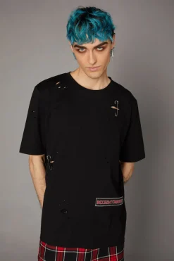 Men Black Friday Shirts & Tees*Distressed Patch Tee