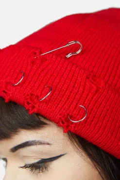Accessories Dangerfield Hats*Distressed U0026 Pierced Beanie