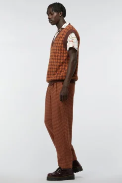 Men Dangerfield Jumpers & Knits*Dodo Houndstooth Knit Vest