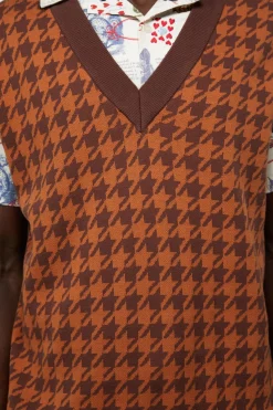 Men Dangerfield Jumpers & Knits*Dodo Houndstooth Knit Vest