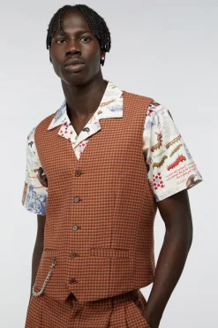 Men Dangerfield Coats & Jackets*Dodo Houndstooth Vest