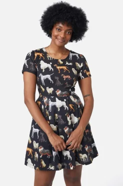 Women Dangerfield Dresses & Pinafores*Doggo Cotton Pleated Dress