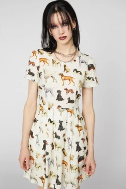 Women Dangerfield Dresses & Pinafores*Doggo Cotton Pleated Dress