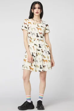 Women Dangerfield Dresses & Pinafores*Doggo Cotton Pleated Dress