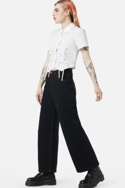 Women Dangerfield Blouses & Tops*Eliza Lace Up Blouse