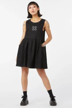 Women Black Friday Dresses & Pinafores*Embroidered Denim Pinafore