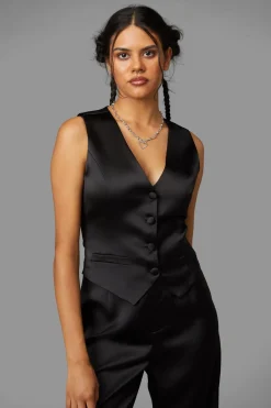 Women Black Friday Blouses & Tops*Enid Satin Vest