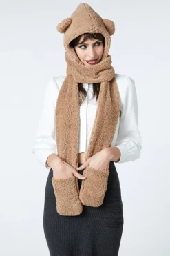 Accessories Dangerfield Hats*Faux Fur Bear Hat With Scarf