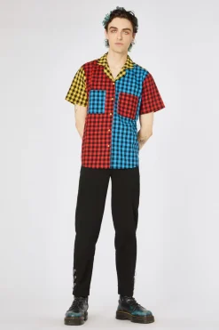 Men Dangerfield Pants & Shorts*Festive Gingham Short Sleeve Shirt