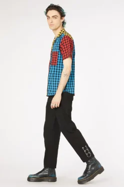 Men Dangerfield Pants & Shorts*Festive Gingham Short Sleeve Shirt