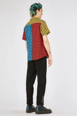 Men Dangerfield Pants & Shorts*Festive Gingham Short Sleeve Shirt