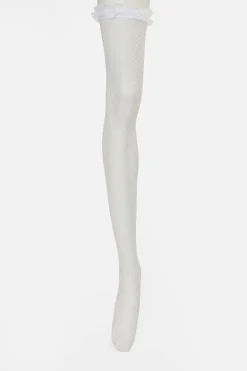 Accessories Dangerfield Socks & Tights*Fishnet Frill Over Knee Sock