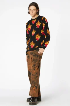 Men Dangerfield Jumpers & Knits*Flamed Heart Unisex Knit
