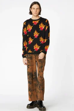 Men Dangerfield Jumpers & Knits*Flamed Heart Unisex Knit