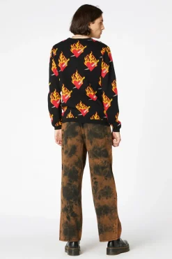 Men Dangerfield Jumpers & Knits*Flamed Heart Unisex Knit