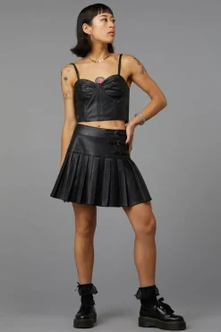 Women Black Friday Corsets & Harnesses*Flamin Embossed Pu Corset