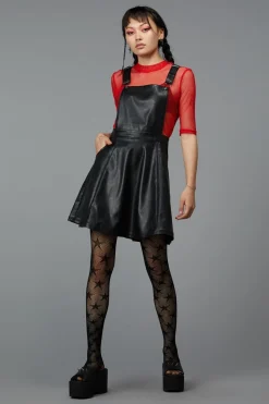 Women Black Friday Dresses & Pinafores*Flamin Embossed Pu Pinafore