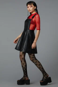 Women Black Friday Dresses & Pinafores*Flamin Embossed Pu Pinafore