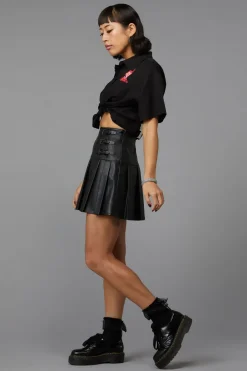 Women Black Friday Skirts & Skorts*Flamin Embossed Pu Skirt