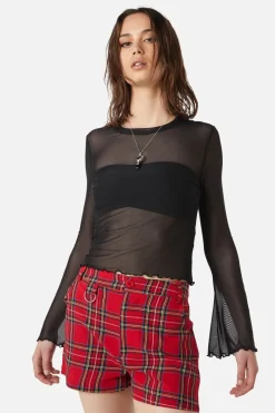 Women Dangerfield Blouses & Tops*Flared Sleeve Mesh Top