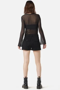 Women Dangerfield Blouses & Tops*Flared Sleeve Mesh Top