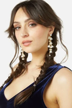 Accessories Princess Highway Jewellery*Floral Pearl Drop Earrings