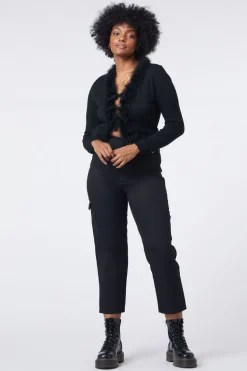 Women Black Friday Knitwear & Cardis*Fluff Trim Cardigan